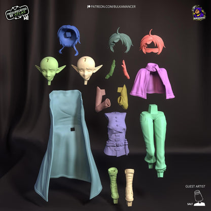 Elven Bodyguard | Resin Garage Kit Sculpture Anime Video Game Fan Art Statue | Bulkamancer Sculpts