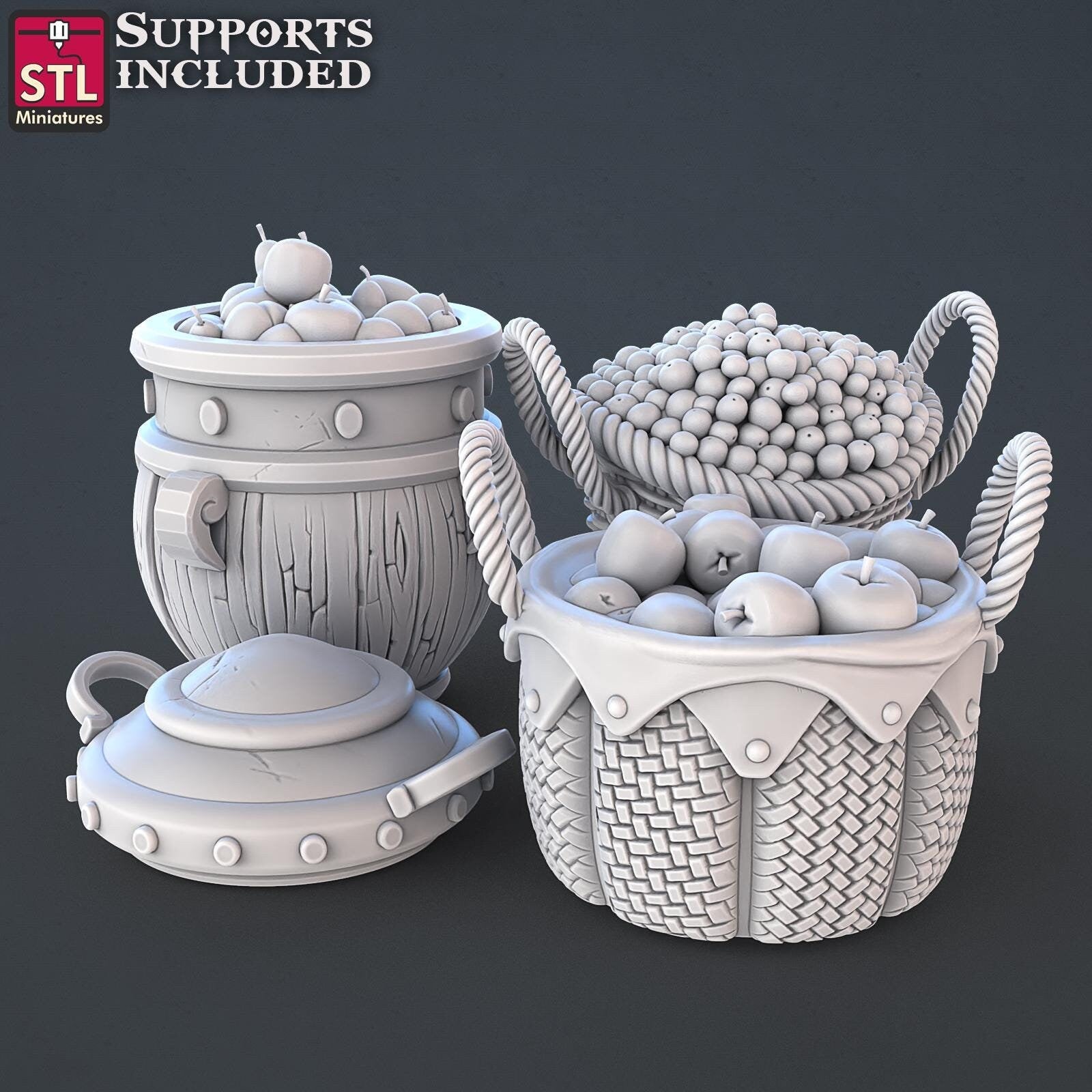 Food Vendors NPC Set | Tabletop Scale | D&D TTRPG Miniature | STL Miniatures