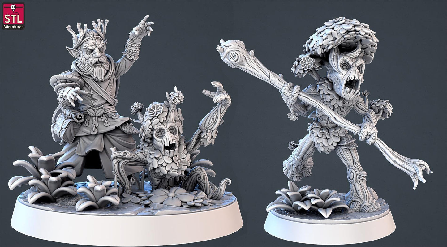 Forest Protectors NPC Set | Tabletop Scale | D&D TTRPG Miniature | STL Miniatures