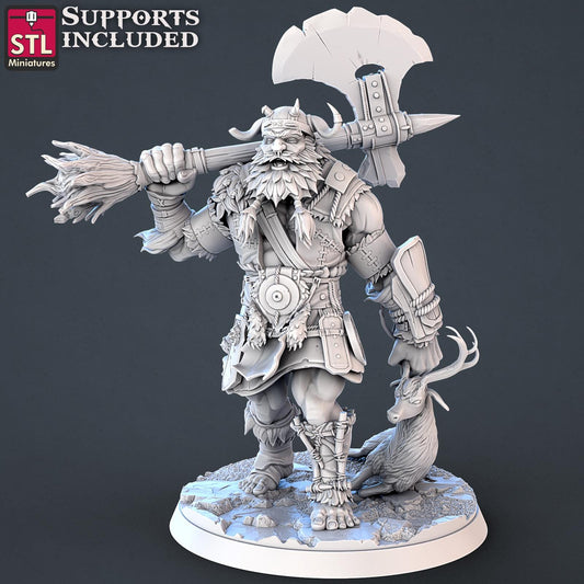 Frost Giant NPC Set | Tabletop Scale | D&D TTRPG Miniature | STL Miniatures