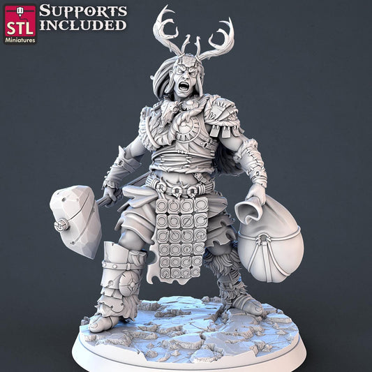 Frost Giant NPC Set | Tabletop Scale | D&D TTRPG Miniature | STL Miniatures