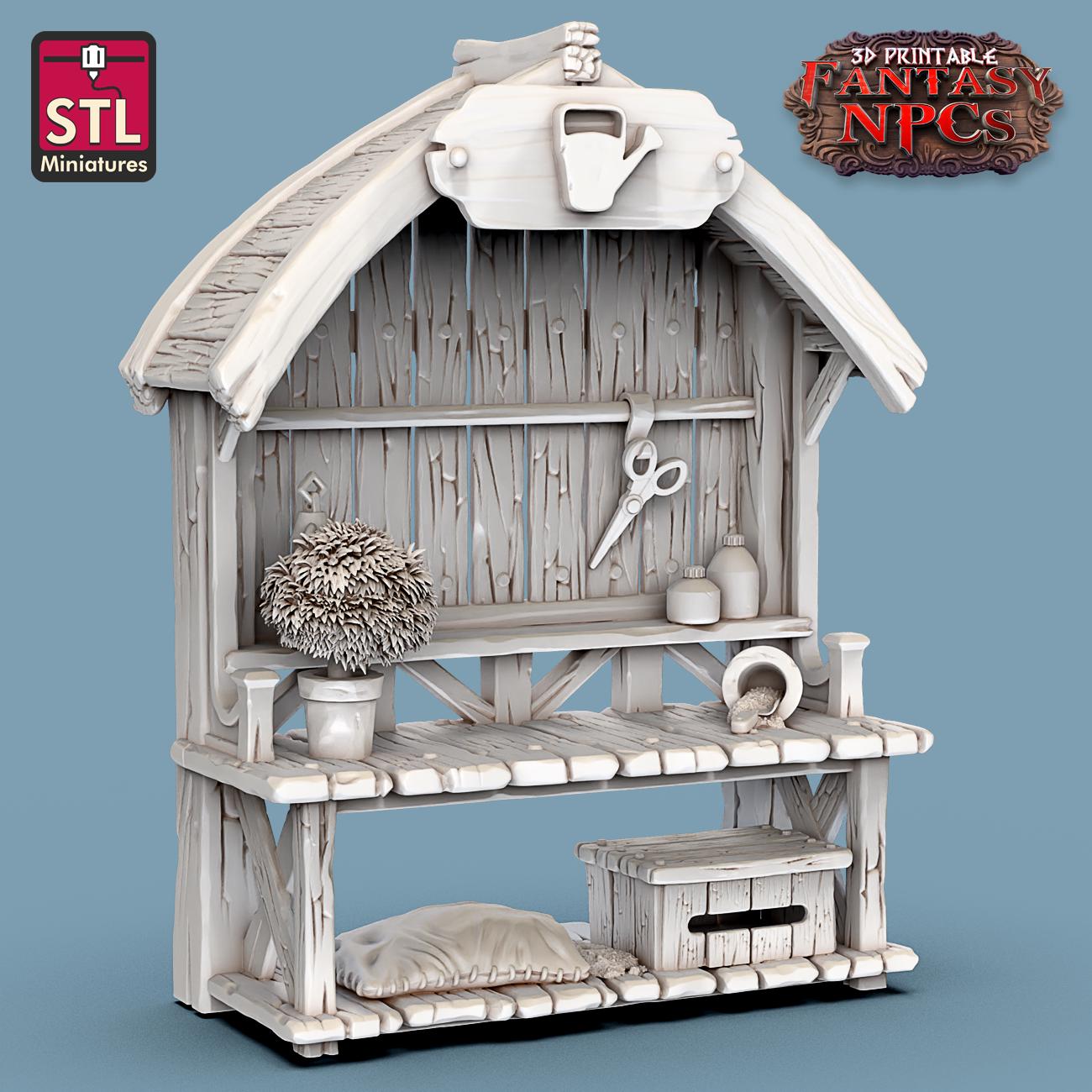 Gardener NPC Set | Tabletop Scale | D&D TTRPG Miniature | STL Miniatures