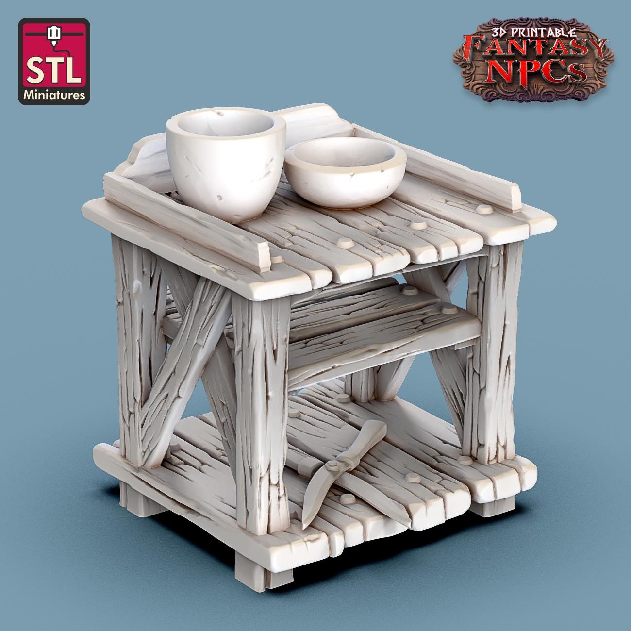 Gardener NPC Set | Tabletop Scale | D&D TTRPG Miniature | STL Miniatures