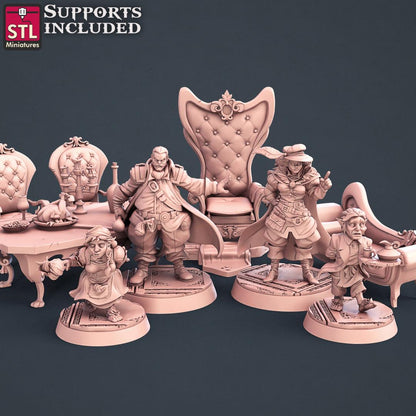 Guild Masters NPC Set | Tabletop Scale | D&D TTRPG Miniature | STL Miniatures