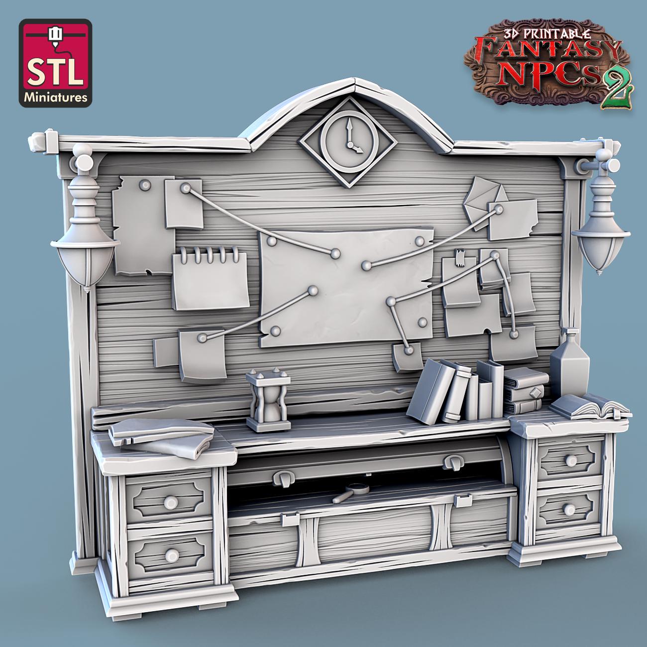 Investigator NPC Set | Tabletop Scale | D&D TTRPG Miniature | STL Miniatures