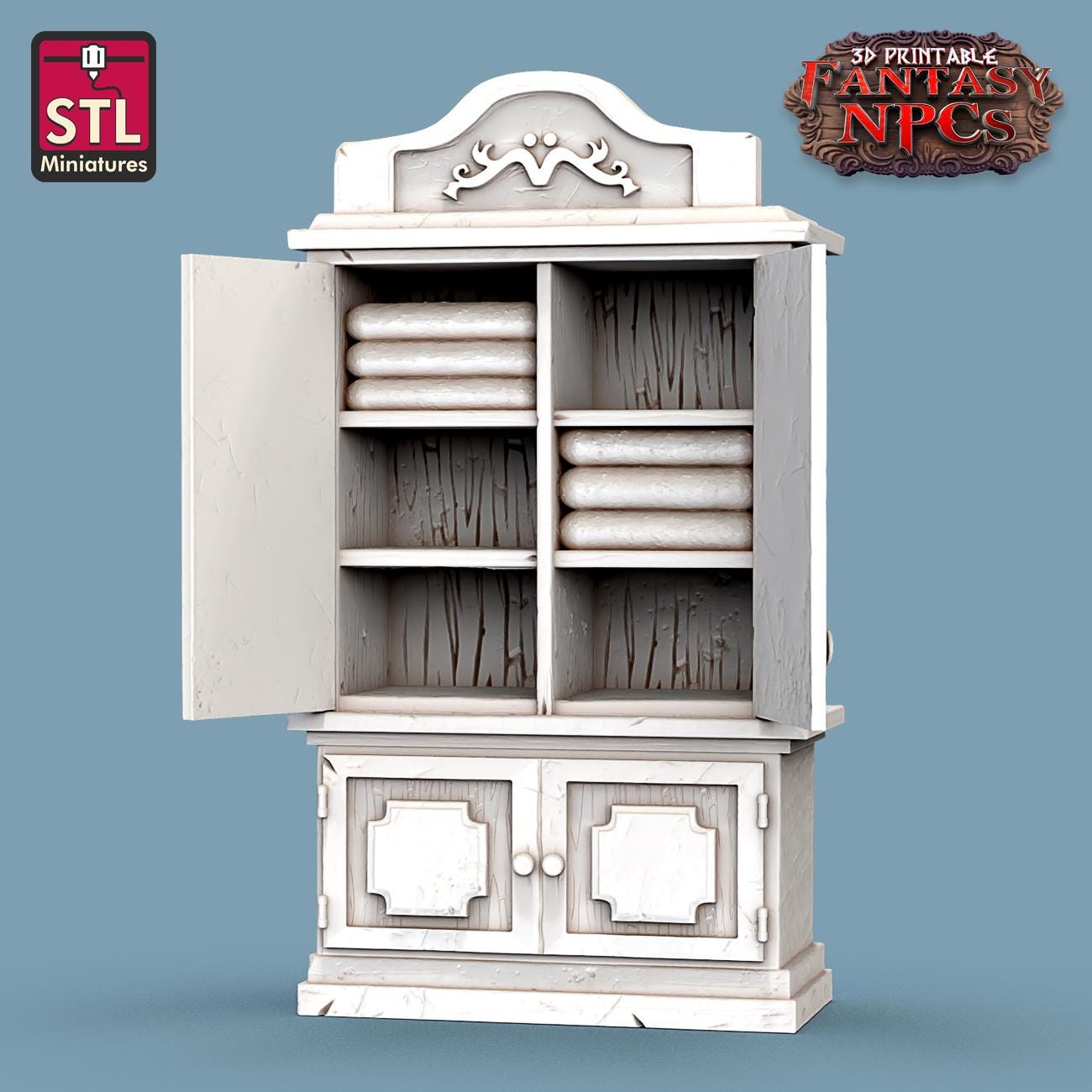 Laundry NPC Set | Tabletop Scale | D&D TTRPG Miniature | STL Miniatures