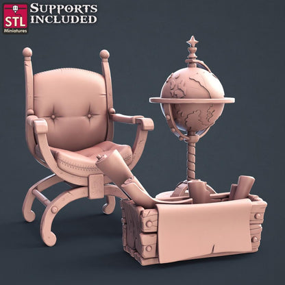 Librarian NPC Set | Tabletop Scale | D&D TTRPG Miniature | STL Miniatures