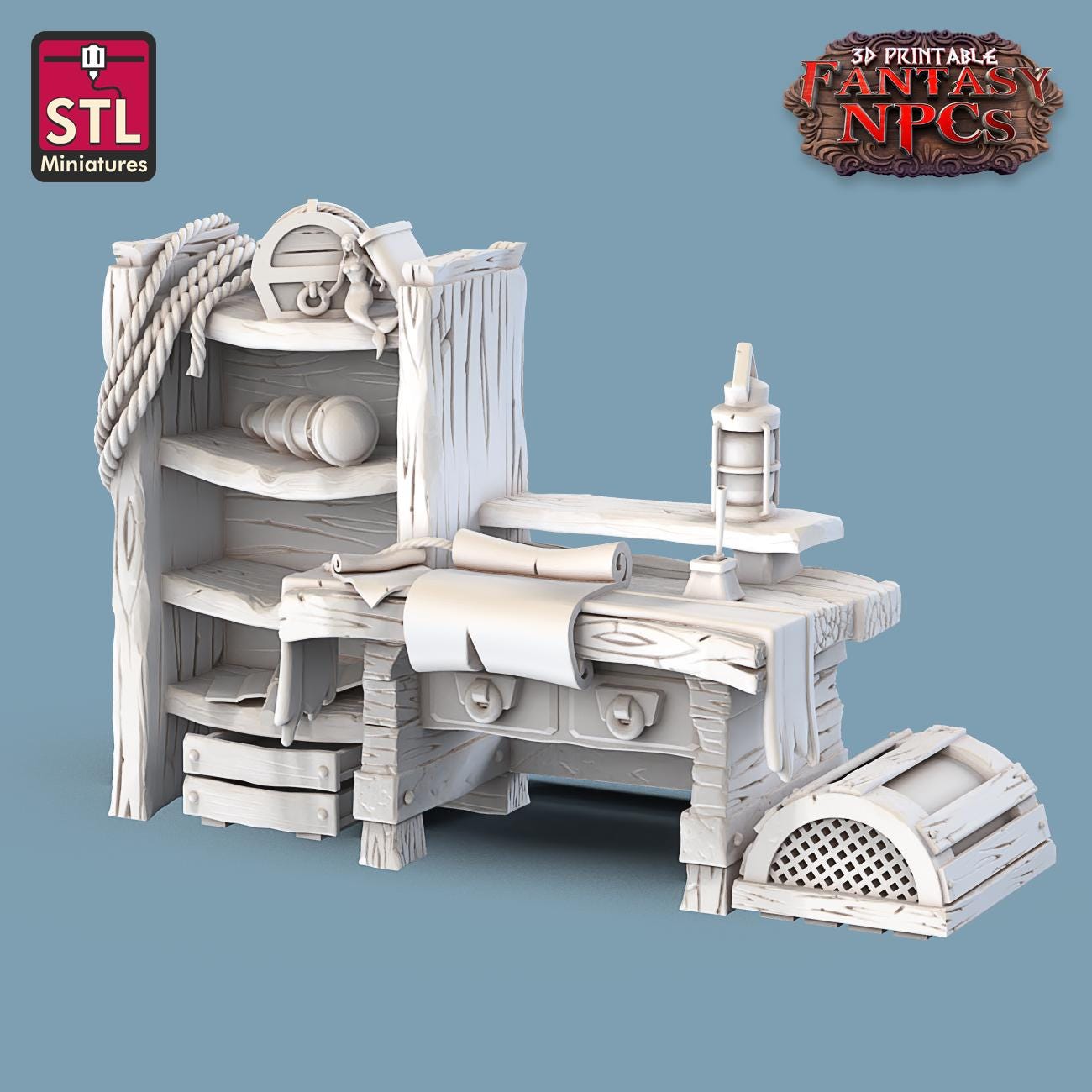 Lighthouse Keeper NPC Set | Tabletop Scale | D&D TTRPG Miniature | STL Miniatures