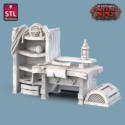 Lighthouse Keeper NPC Set | Tabletop Scale | D&D TTRPG Miniature | STL Miniatures