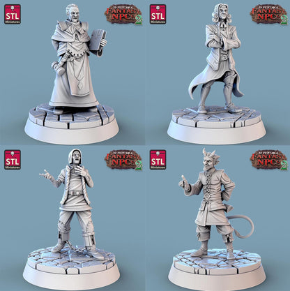 Magistrate NPC Set | Tabletop Scale | D&D TTRPG Miniature | STL Miniatures