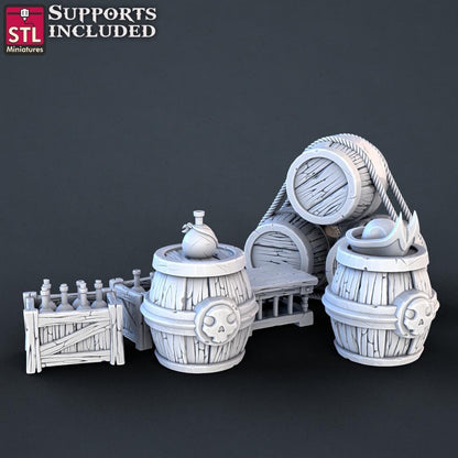 Pirate NPC Set | Tabletop Scale | D&D TTRPG Miniature | STL Miniatures