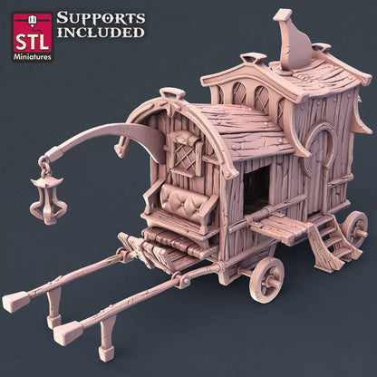 Potion Vendor Seller NPC Set | Tabletop Scale | D&D TTRPG Miniature | STL Miniatures