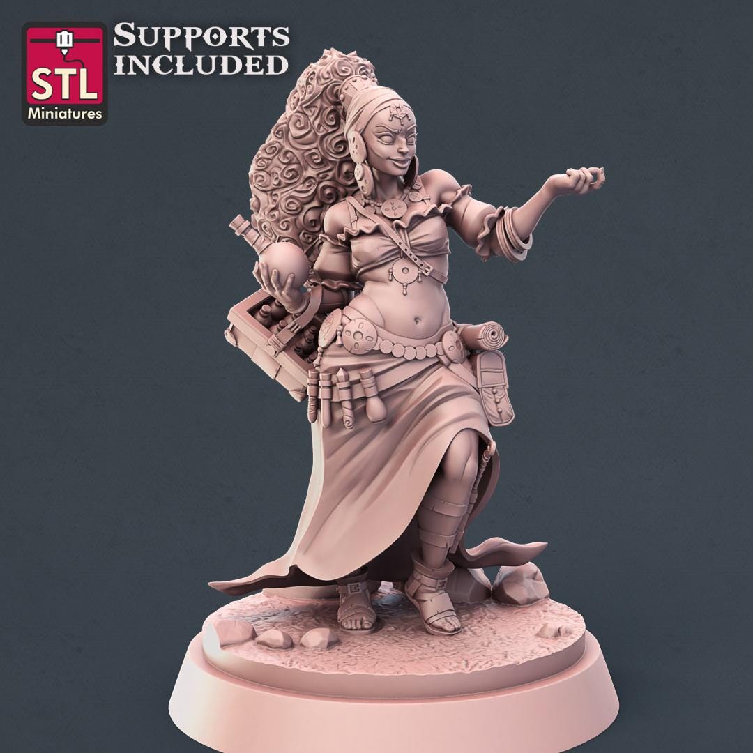 Potion Vendor Seller NPC Set | Tabletop Scale | D&D TTRPG Miniature | STL Miniatures