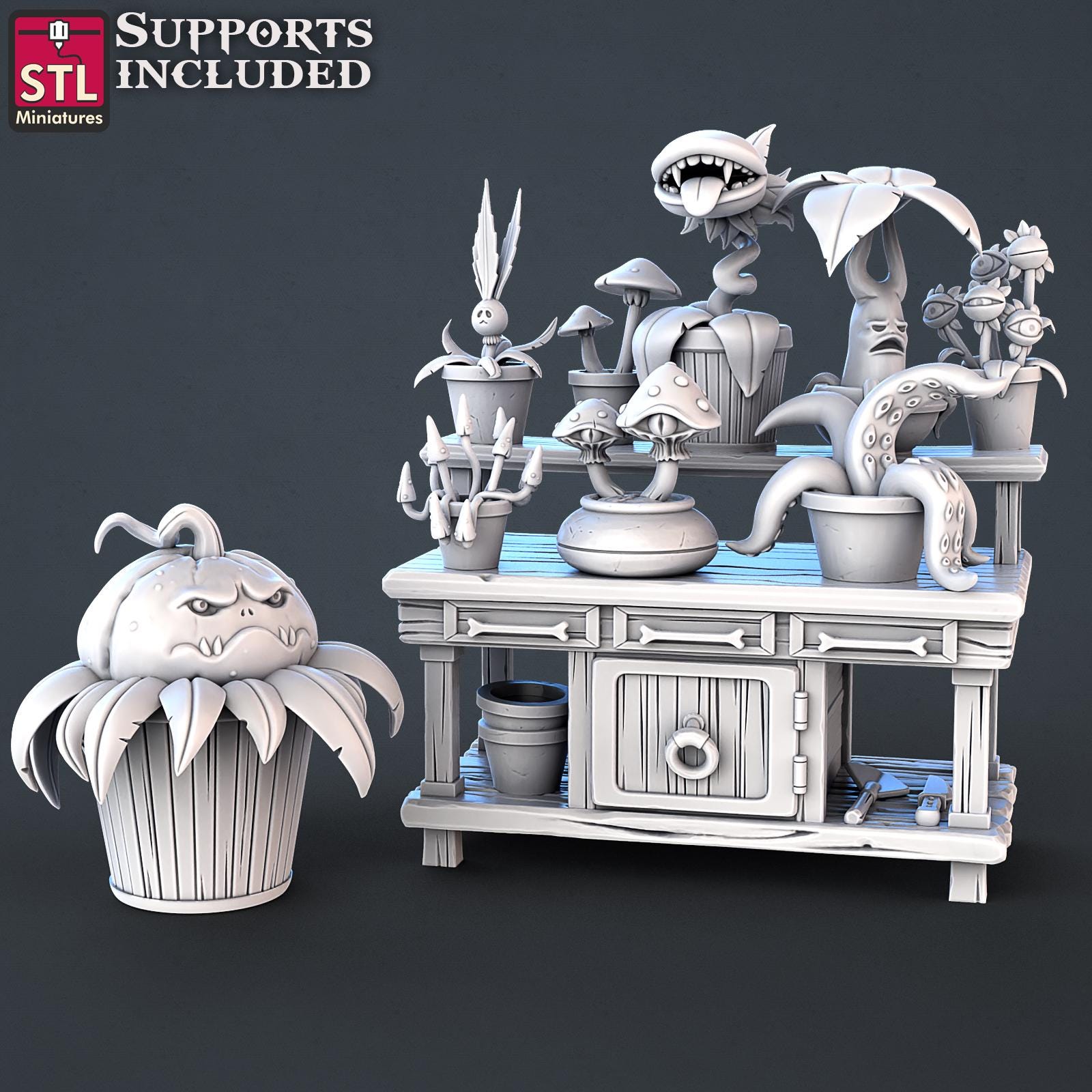 Toxic Vendor Seller NPC Set | Tabletop Scale | D&D TTRPG Miniature | STL Miniatures