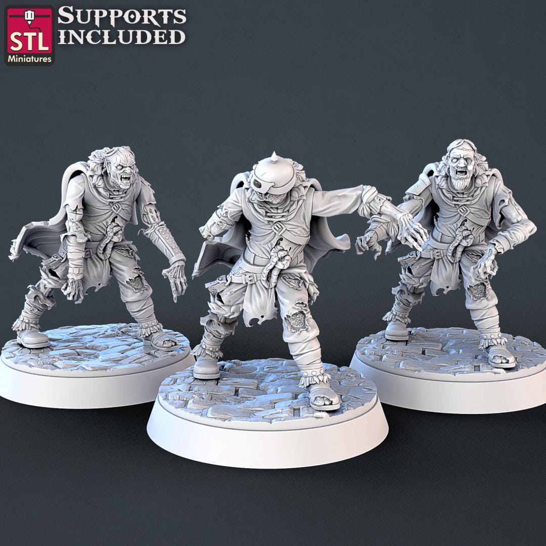 Modular Undead Enemy Monster Set | Tabletop Scale | D&D TTRPG Miniature | STL Miniatures