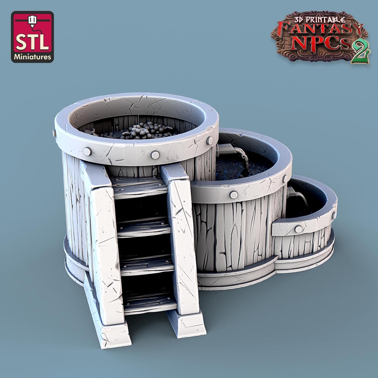 Winemakers NPC Set | Tabletop Scale | D&D TTRPG Miniature | STL Miniatures