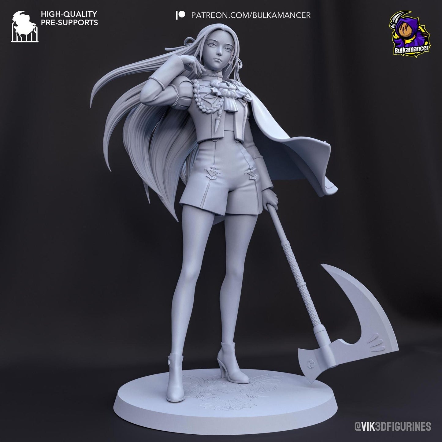 Fiery Student | Resin Garage Kit Sculpture Anime Video Game Fan Art Statue | Bulkamancer Sculpts