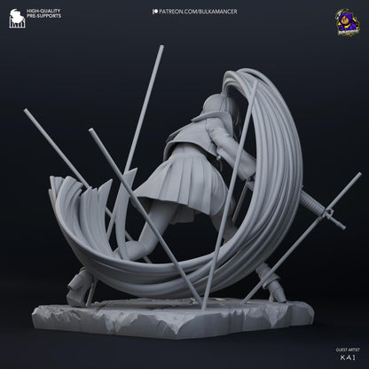 Forthright Rebel | Resin Garage Kit Sculpture Anime Video Game Fan Art Statue | Bulkamancer Sculpts