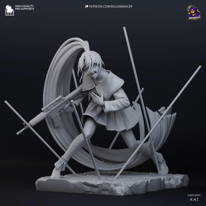 Forthright Rebel | Resin Garage Kit Sculpture Anime Video Game Fan Art Statue | Bulkamancer Sculpts