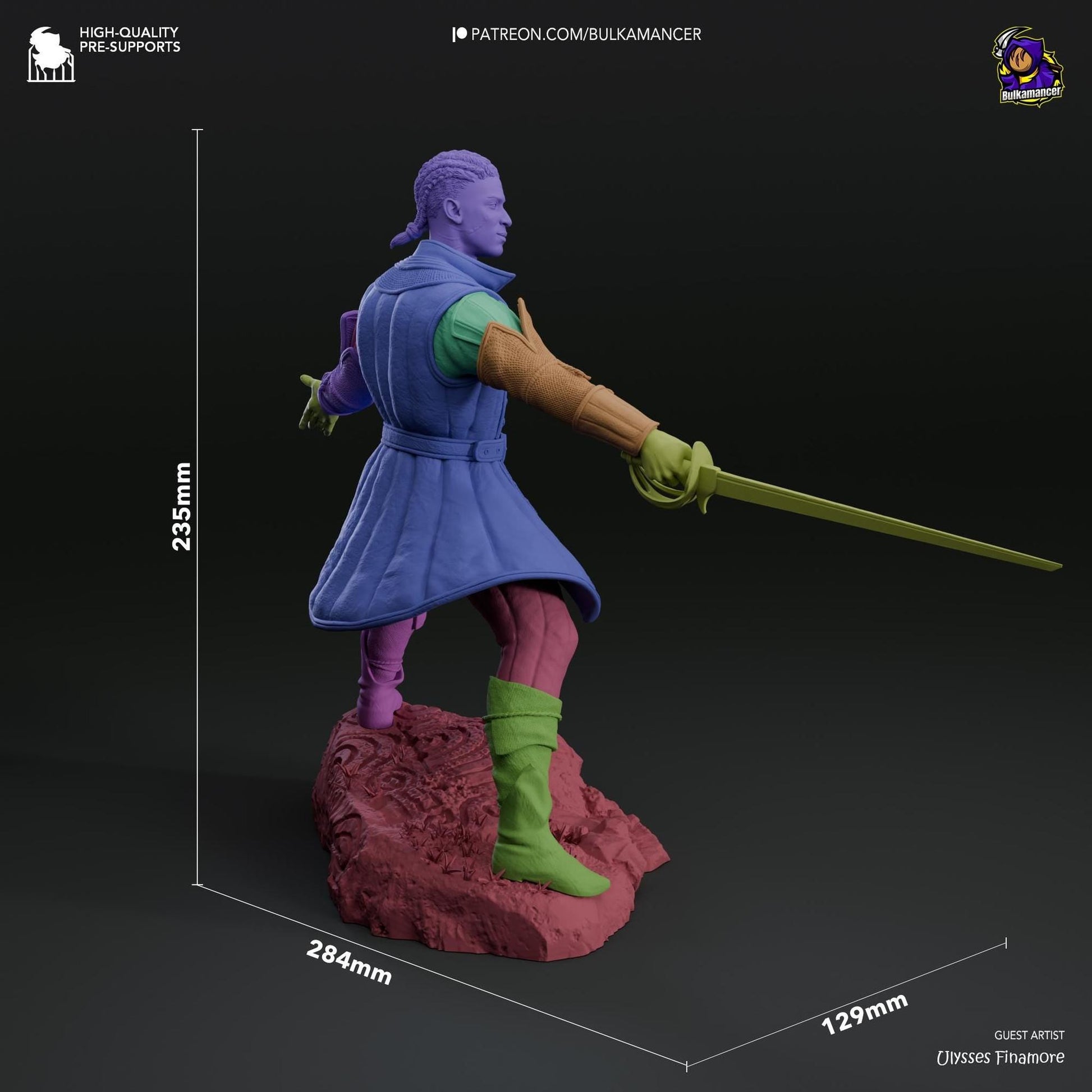 Frontier Warlock | Resin Garage Kit Sculpture Anime Video Game Fan Art Statue | Bulkamancer Sculpts