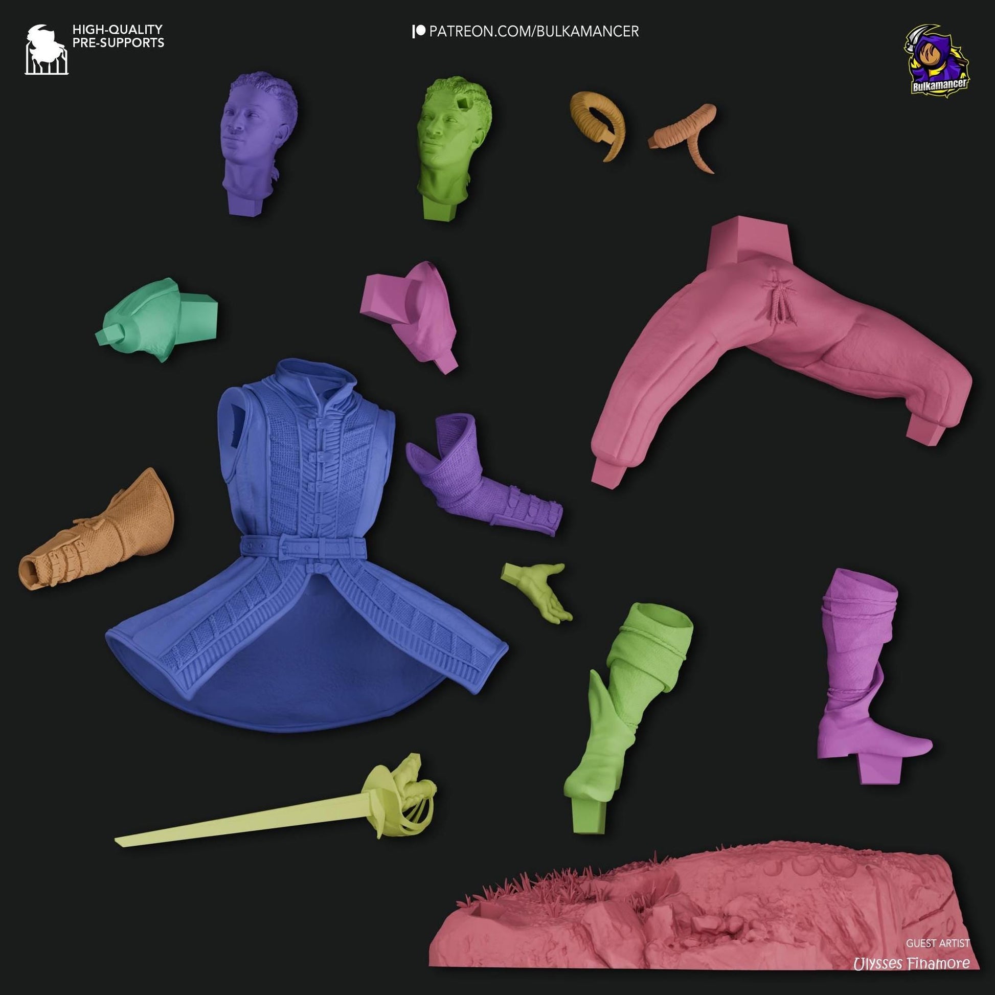 Frontier Warlock | Resin Garage Kit Sculpture Anime Video Game Fan Art Statue | Bulkamancer Sculpts