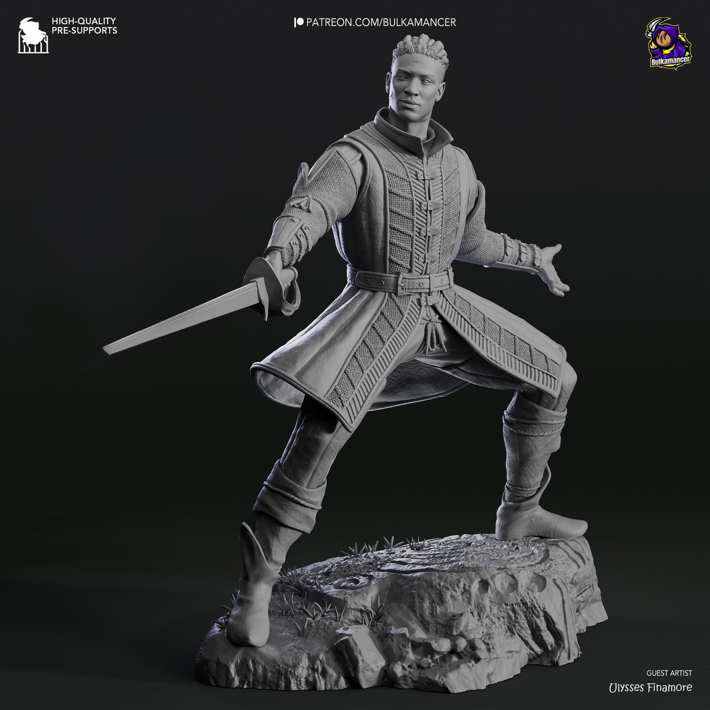 Frontier Warlock | Resin Garage Kit Sculpture Anime Video Game Fan Art Statue | Bulkamancer Sculpts