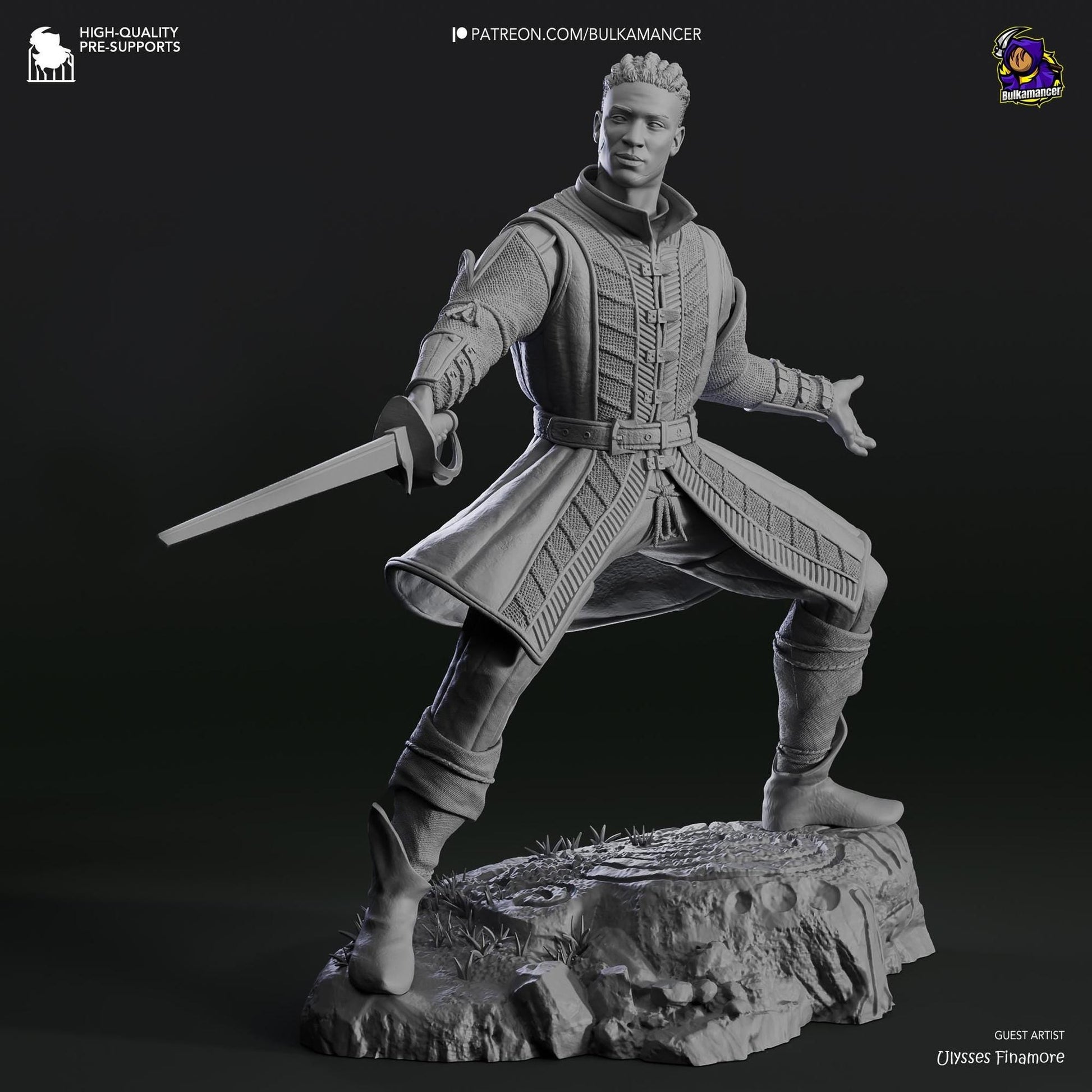 Frontier Warlock | Resin Garage Kit Sculpture Anime Video Game Fan Art Statue | Bulkamancer Sculpts