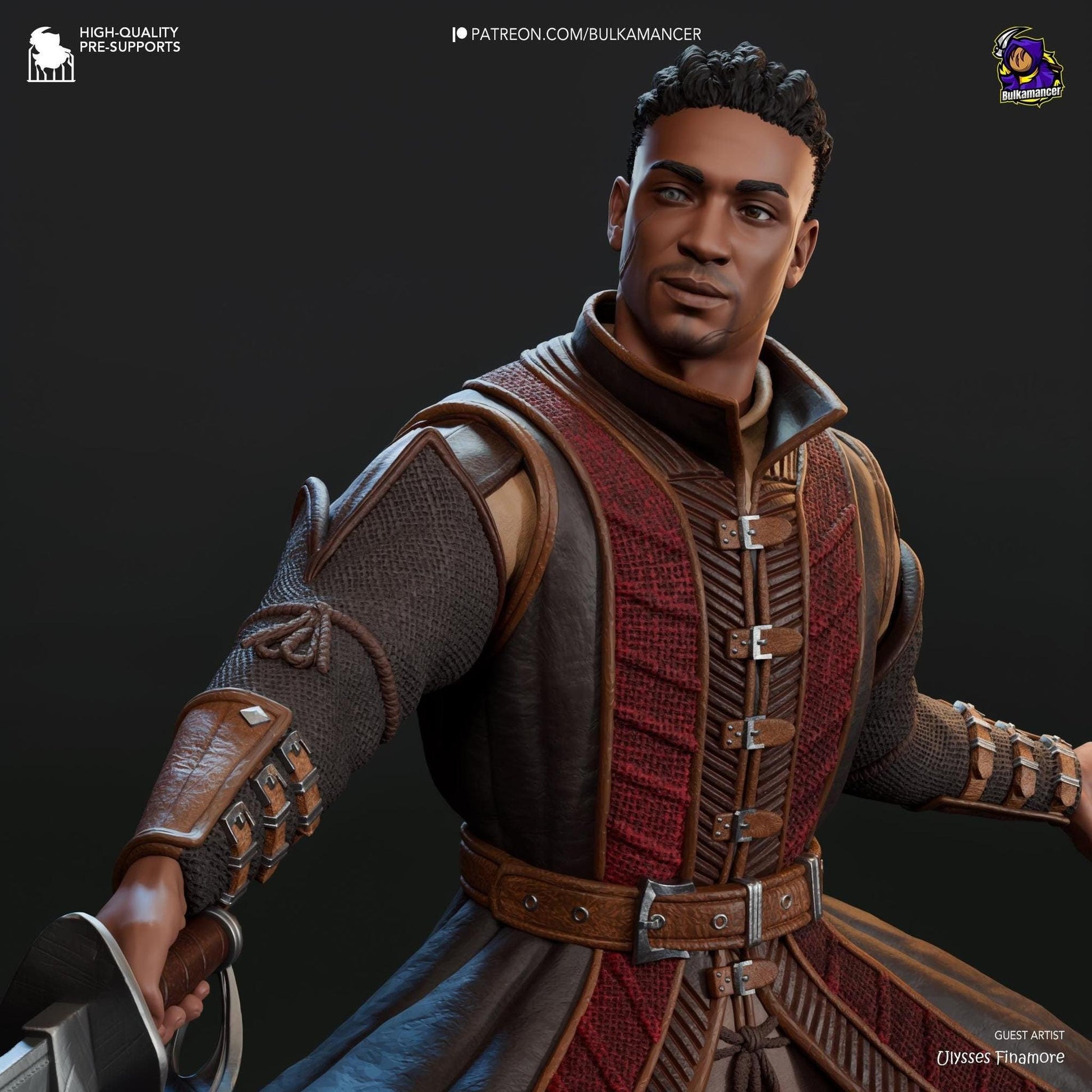 Frontier Warlock | Resin Garage Kit Sculpture Anime Video Game Fan Art Statue | Bulkamancer Sculpts