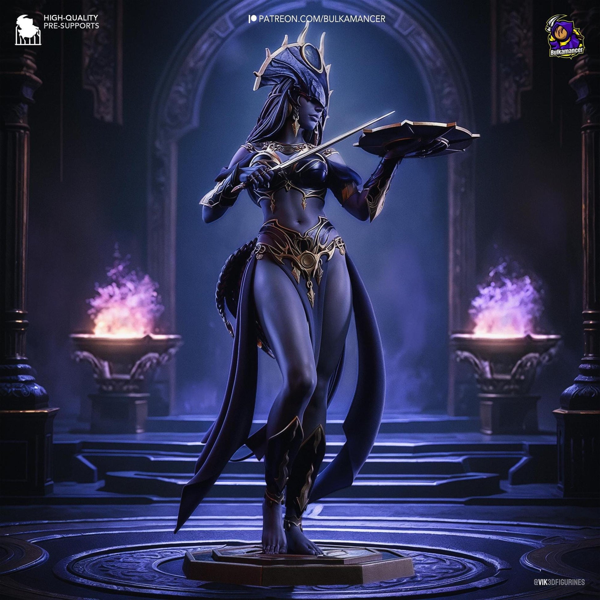 Goddess of Darkness | Resin Garage Kit Sculpture Anime Video Game Fan Art Statue | Bulkamancer Sculpts