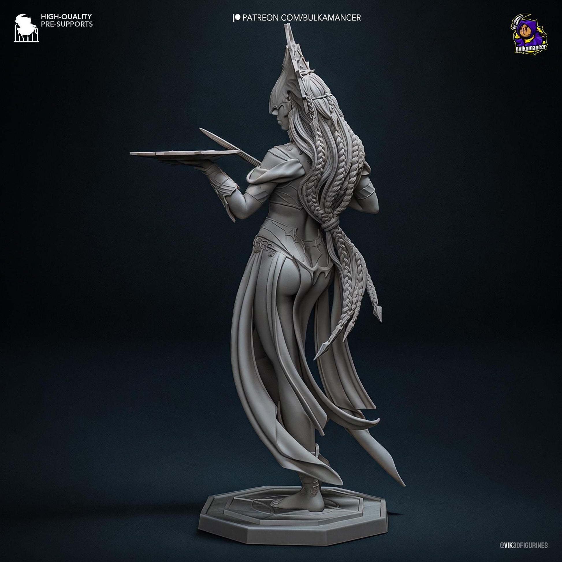 Goddess of Darkness | Resin Garage Kit Sculpture Anime Video Game Fan Art Statue | Bulkamancer Sculpts
