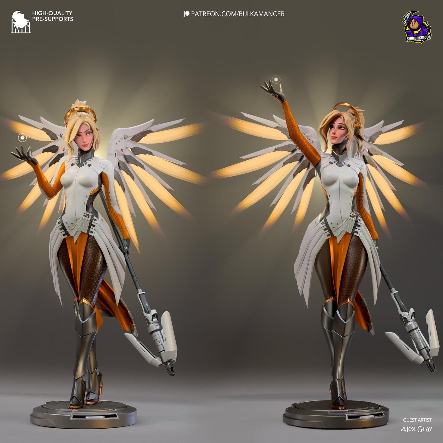 Guardian Angel | Resin Garage Kit Sculpture Anime Video Game Fan Art Statue | Bulkamancer Sculpts
