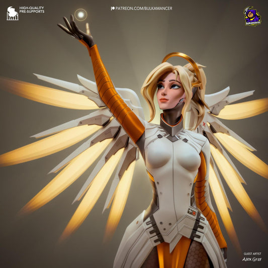 Guardian Angel | Resin Garage Kit Sculpture Anime Video Game Fan Art Statue | Bulkamancer Sculpts