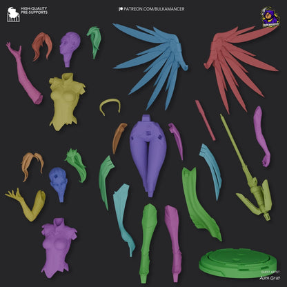 Guardian Angel | Resin Garage Kit Sculpture Anime Video Game Fan Art Statue | Bulkamancer Sculpts