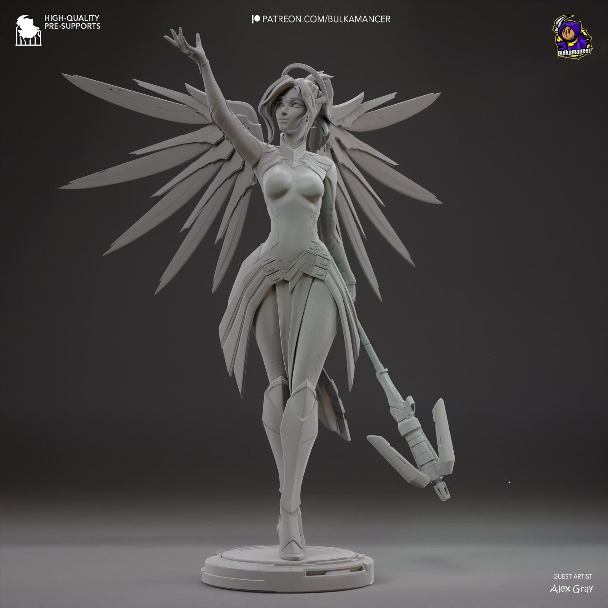 Guardian Angel | Resin Garage Kit Sculpture Anime Video Game Fan Art Statue | Bulkamancer Sculpts