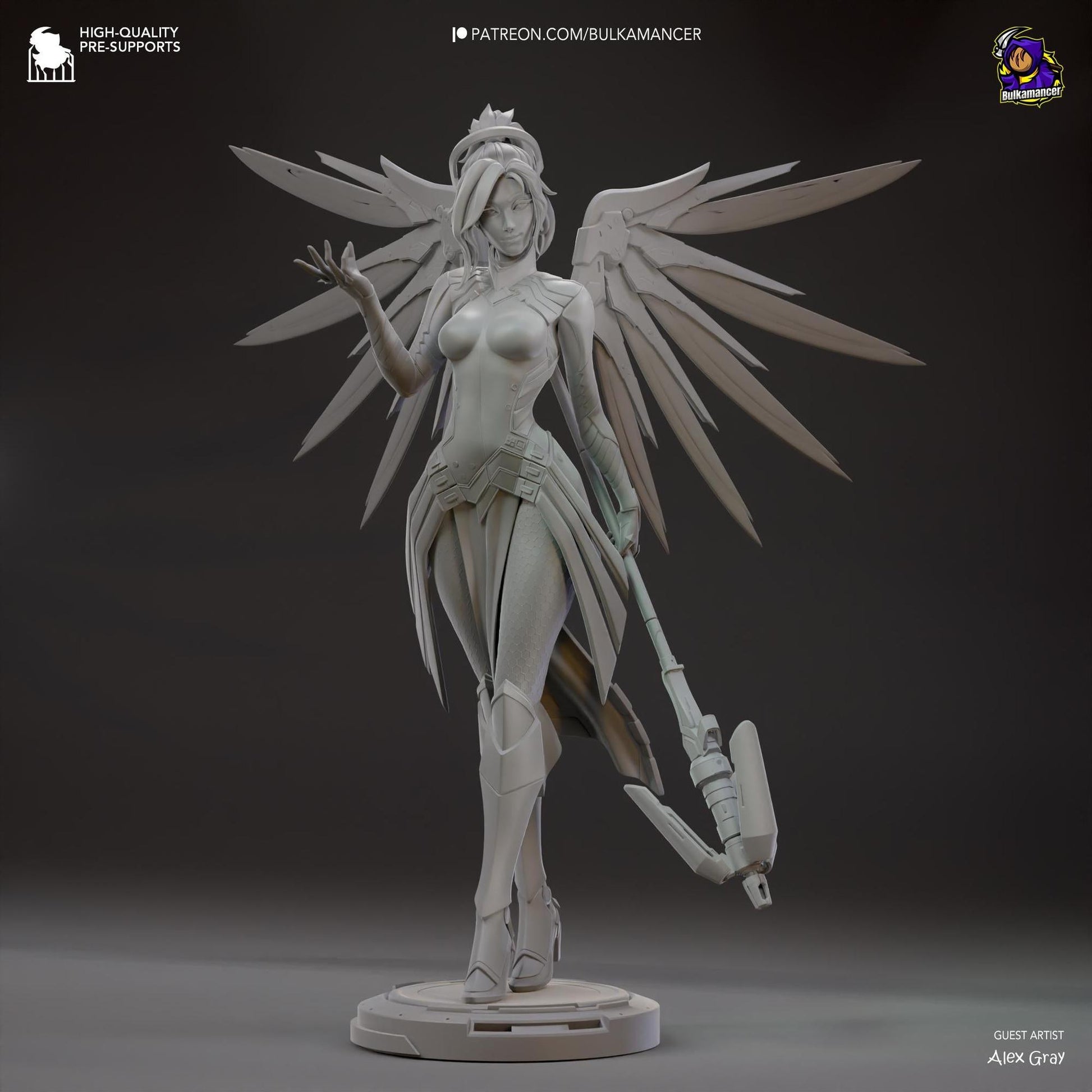 Guardian Angel | Resin Garage Kit Sculpture Anime Video Game Fan Art Statue | Bulkamancer Sculpts