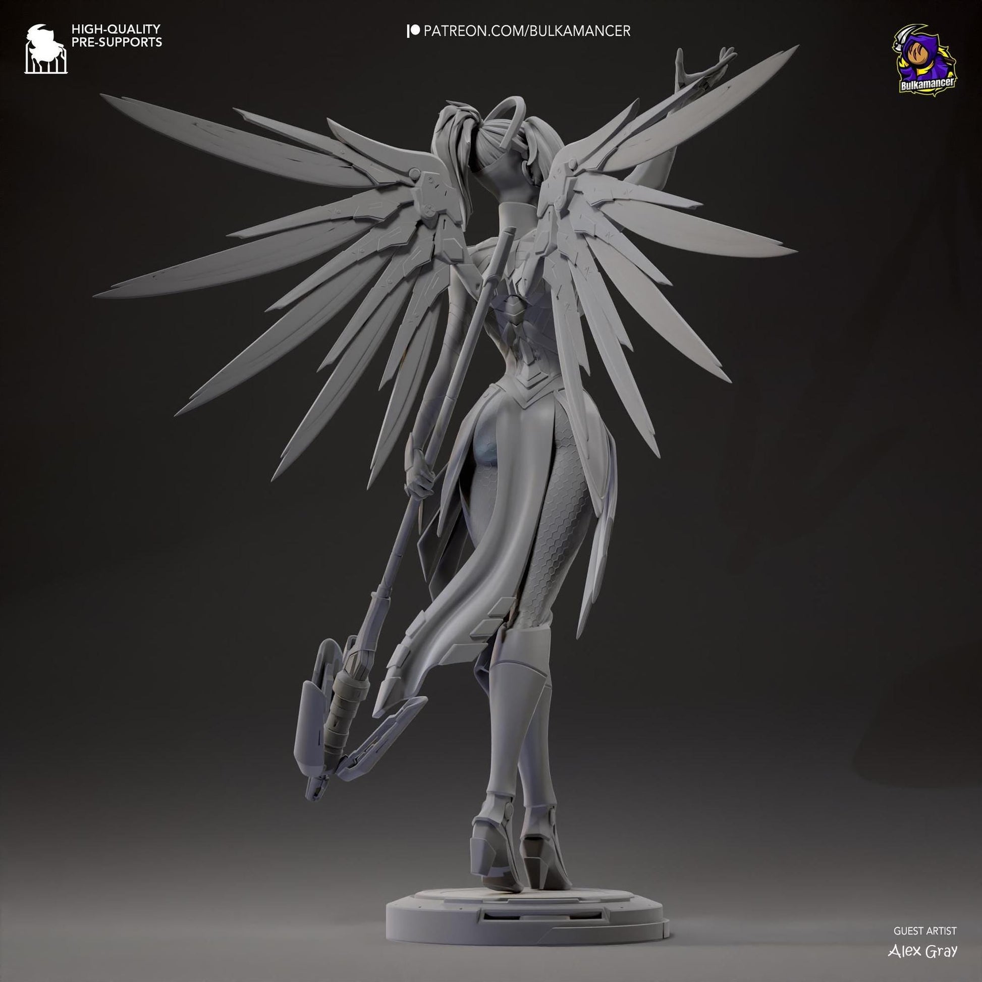 Guardian Angel | Resin Garage Kit Sculpture Anime Video Game Fan Art Statue | Bulkamancer Sculpts