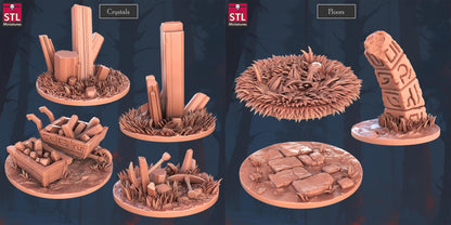 Floating Islands Build Your Own Set | Tabletop Scale | D&D TTRPG Miniature | STL Miniatures