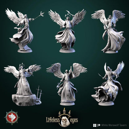 Necromancer Casters | TABLETOP SCALE | TTRPG D&D Miniature | White Werewolf Tavern
