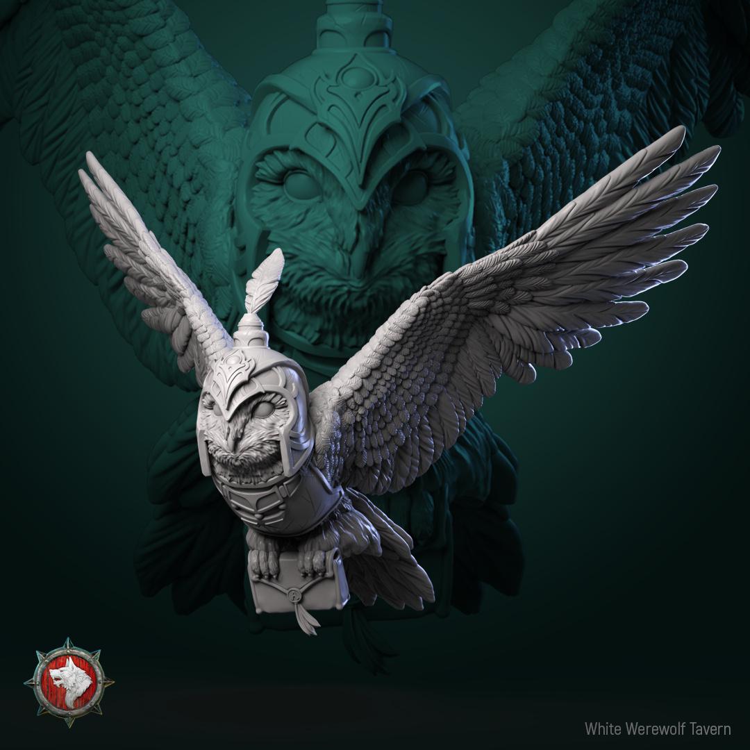 Owl | TABLETOP SCALE | D&D TTRPG Miniature | White Werewolf Tavern