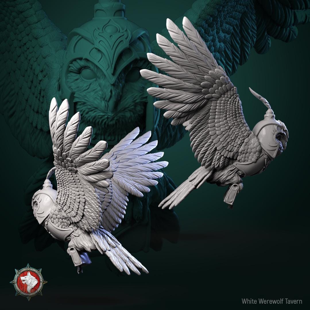 Owl | TABLETOP SCALE | D&D TTRPG Miniature | White Werewolf Tavern