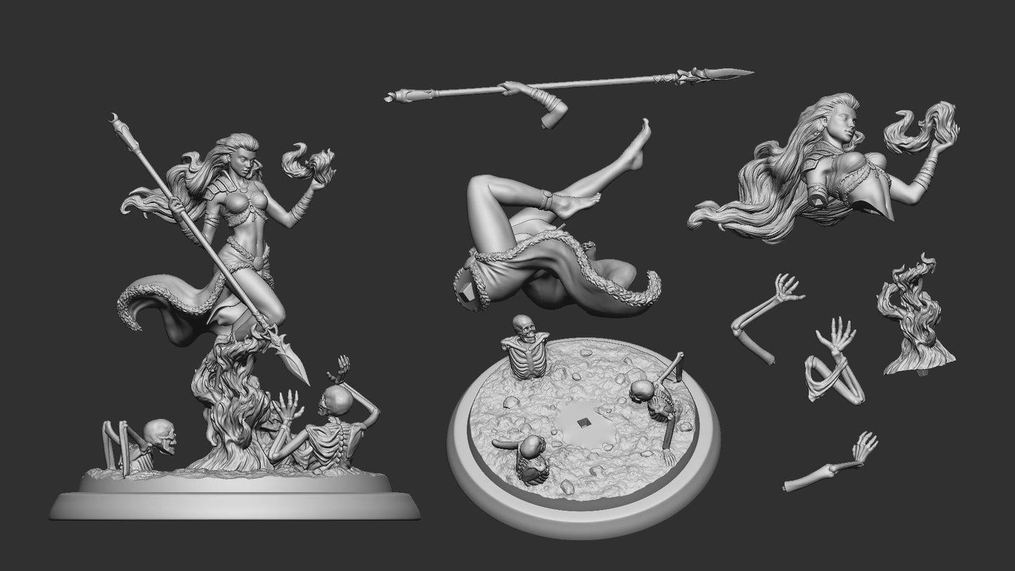 Pey-Ta, Necromancer | D&D TTRPG Miniature | White Werewolf Tavern