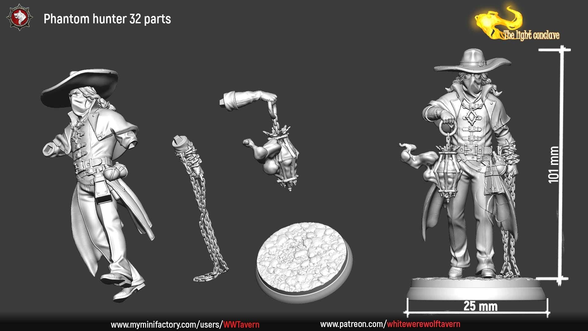 Phantom Hunter | D&D TTRPG Miniature | White Werewolf Tavern