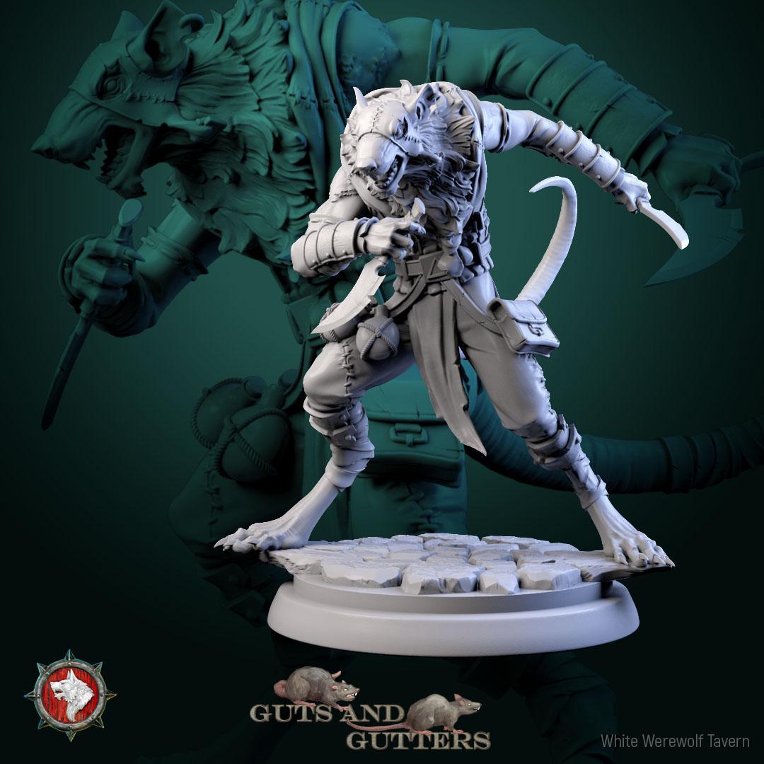 Rogue Rats | TABLETOP SCALE | TTRPG D&D Miniature | White Werewolf Tavern
