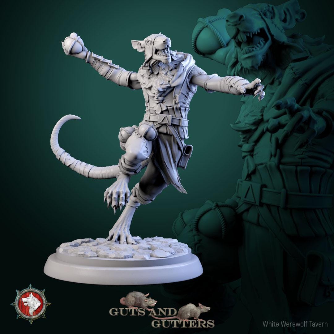 Rogue Rats | TABLETOP SCALE | TTRPG D&D Miniature | White Werewolf Tavern