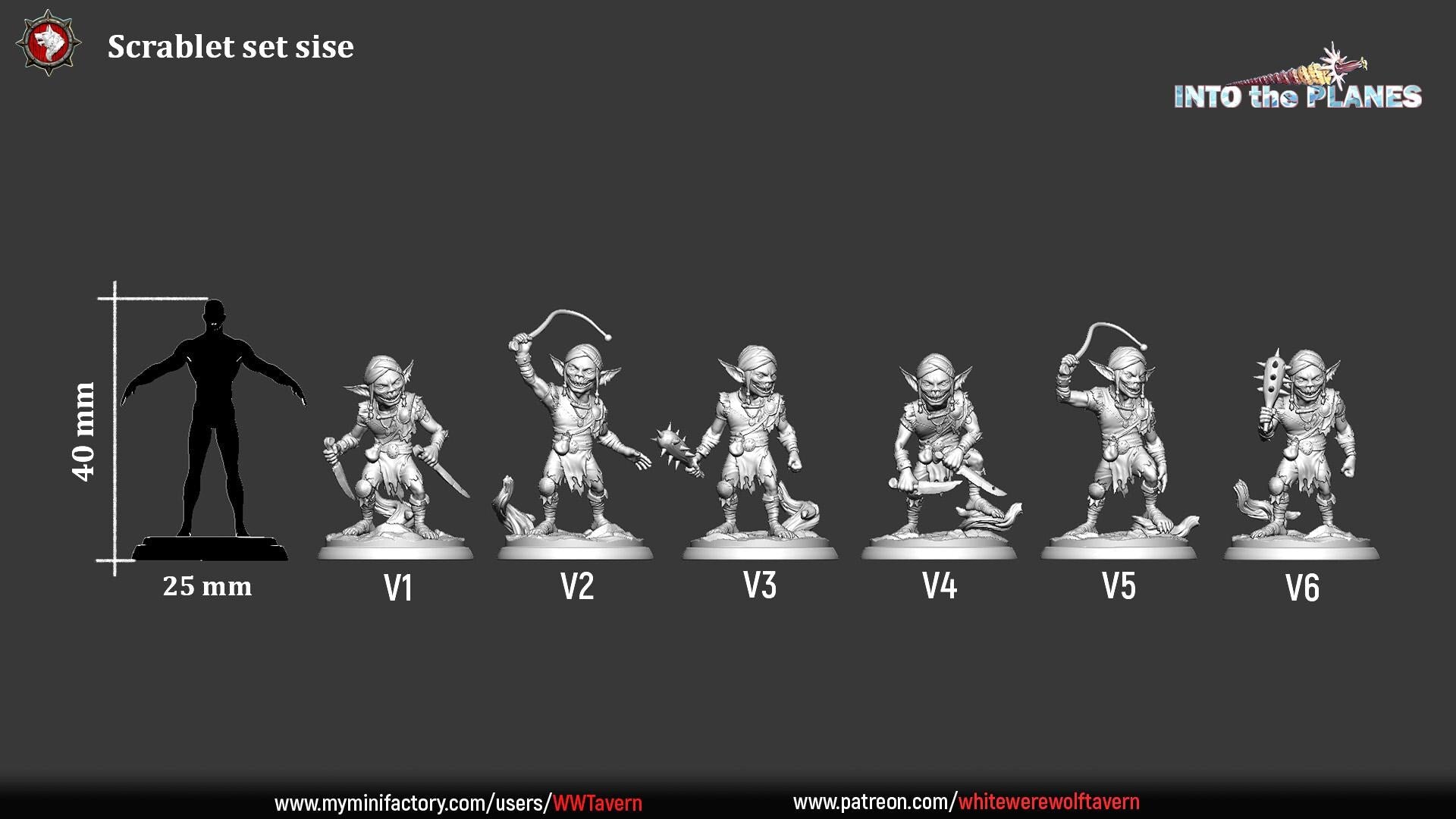 Scrablets | TABLETOP SCALE | D&D TTRPG Miniature | White Werewolf Tavern