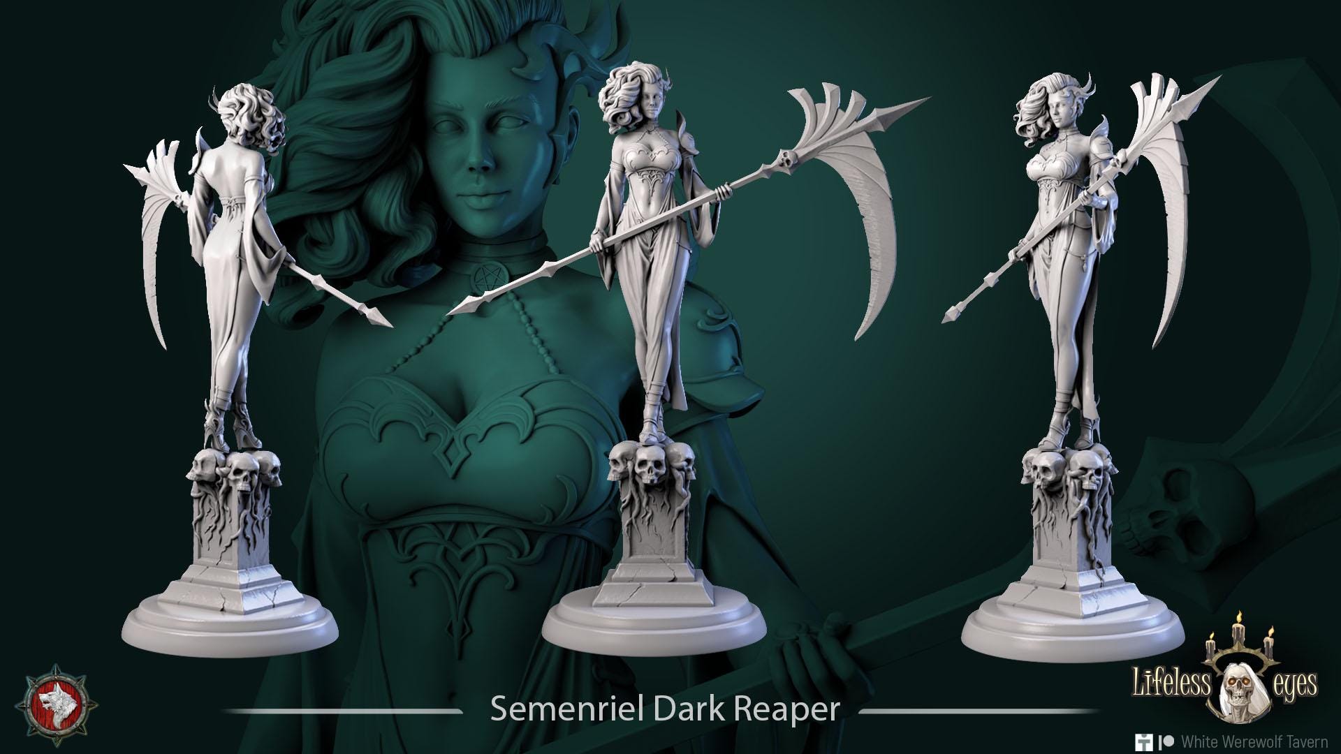 Semenriel, Dark Reaper | D&D TTRPG Miniature | White Werewolf Tavern