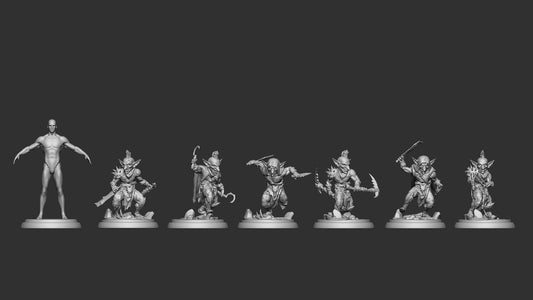 Small Goblins | TABLETOP SCALE | D&D TTRPG Miniature | White Werewolf Tavern
