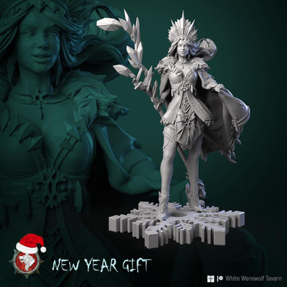 Snowmaiden | D&D TTRPG Miniature | White Werewolf Tavern