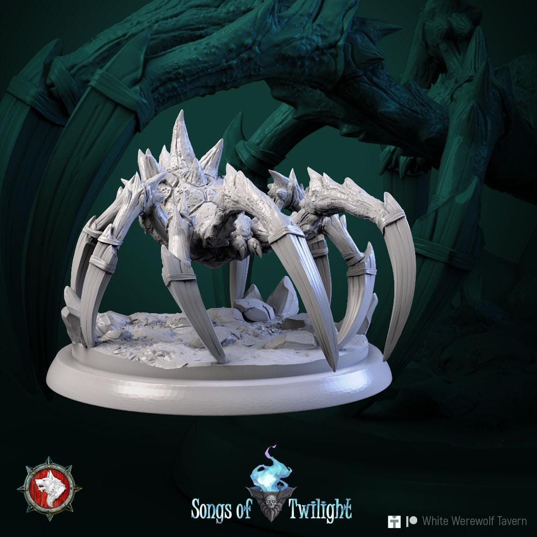 Spiders | TABLETOP SCALE | TTRPG Miniature | White Werewolf Tavern