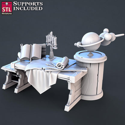 Astronomer NPC Set | Tabletop Scale | D&D TTRPG Miniature | STL Miniatures